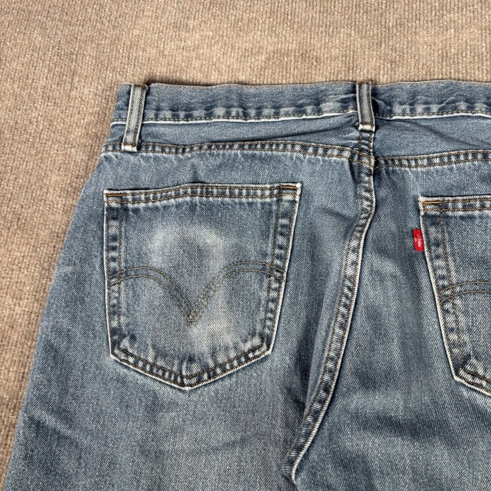 Levi's 505 Jeans Mens 35x29 Regular Fit Straight Light Blue Denim Cotton Y2K